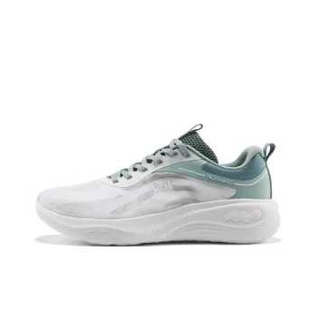 361° Cushioning And Breathable Low Top Training Running Shoes Men's White Green