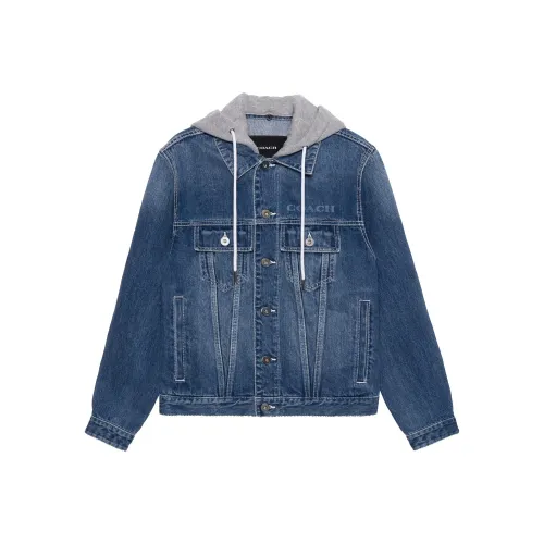 COACH SS22 Denim Jacket Men's Blue