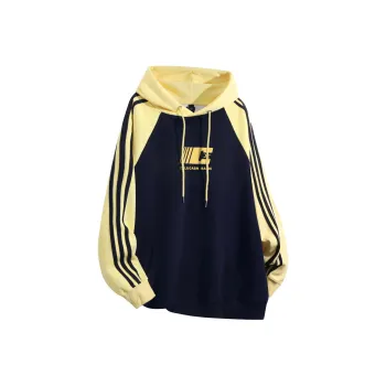 CELUCASN Sweatshirt Unisex Navy Blue/Egg Yellow