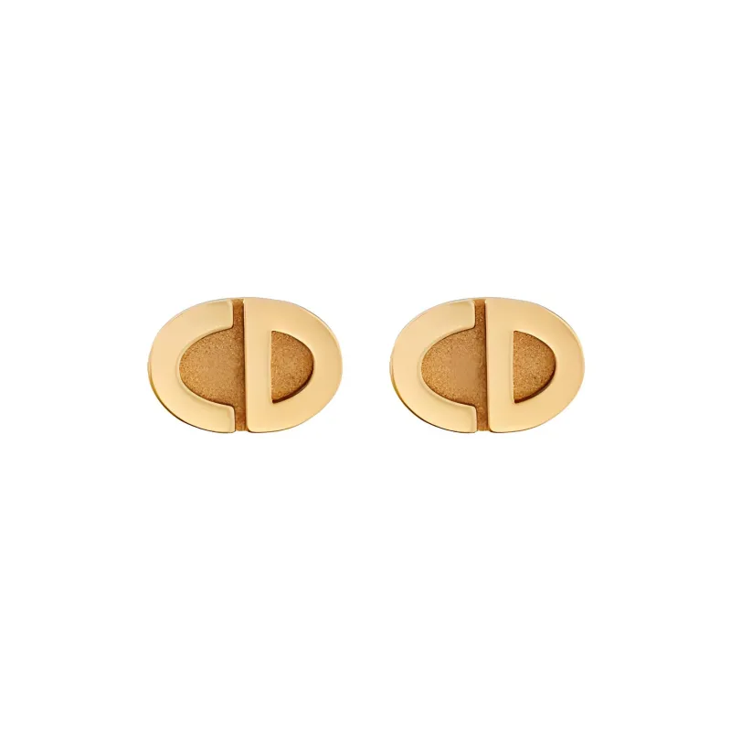DIOR Metal Stud Earrings Women's Gold-1