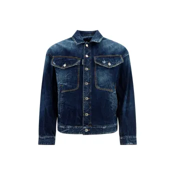 DSQUARED 2 Semplice Carpenter Distressed Jean Jacket