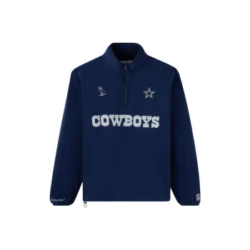 Ovo X NFL Dallas Cowboys Polartec Mock Neck Quarter Zip Microfleece Sweatshirt