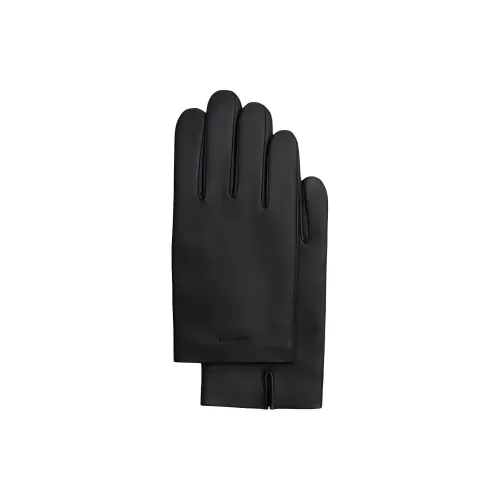 COACH Leather Gloves Unisex Black