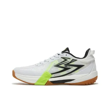 361° Slip Resistant, Breathable, And Supportive Low Top Badminton Shoes Unisex White Yellow