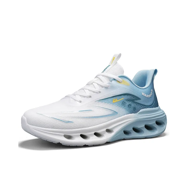 WARRIOR Running Shoes Men Low Top White Blue/White Orange/Black Blue-1