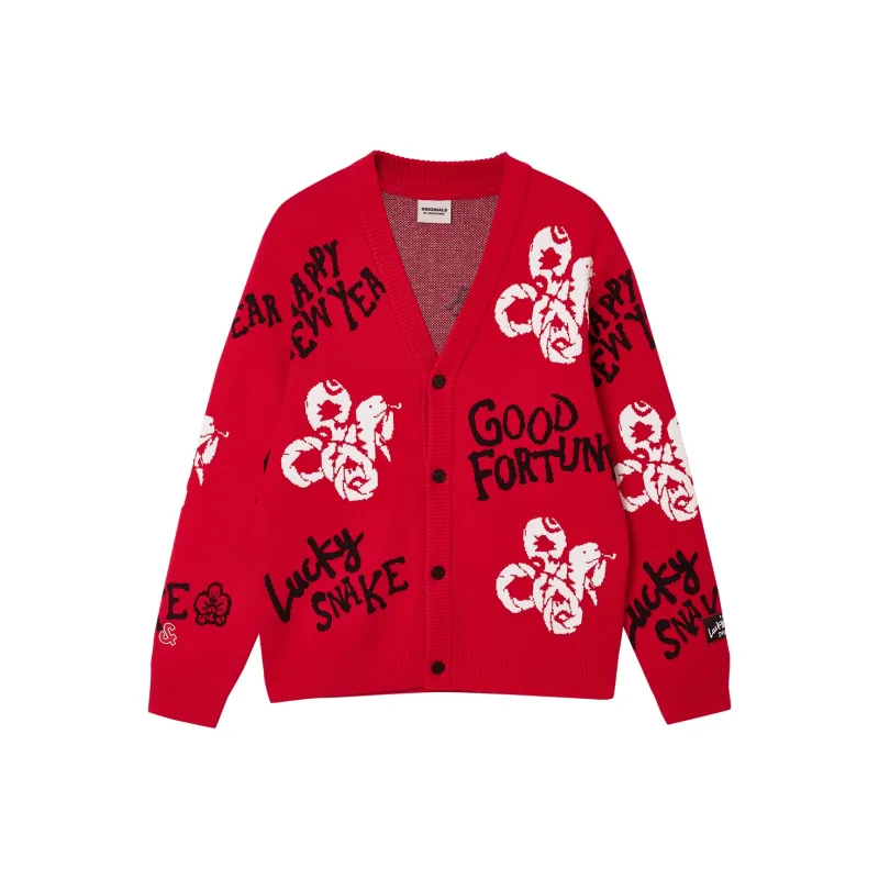 JACK&JONES Snake Year Collection Knitwear Men Red F16-0