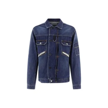 Sacai Straight point Collar Cotton Jacket