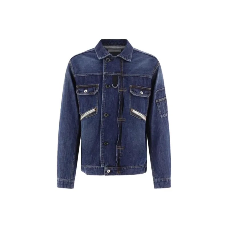 Sacai Straight point Collar Cotton Jacket-0