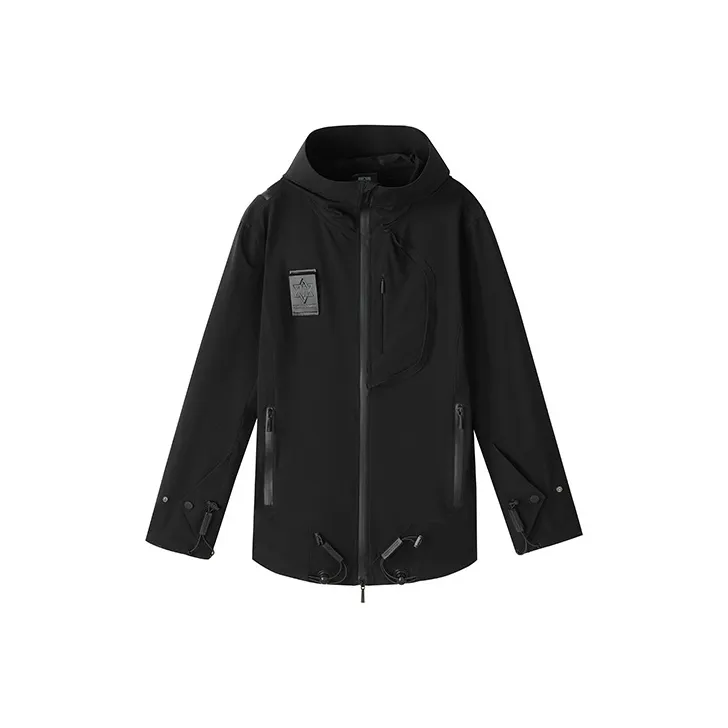 NORVINCY Windbreaker Jackets Unisex Black-0
