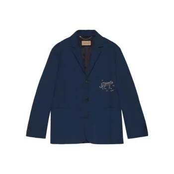 GUCCI SS24 Business Suits Coats Men's Blue
