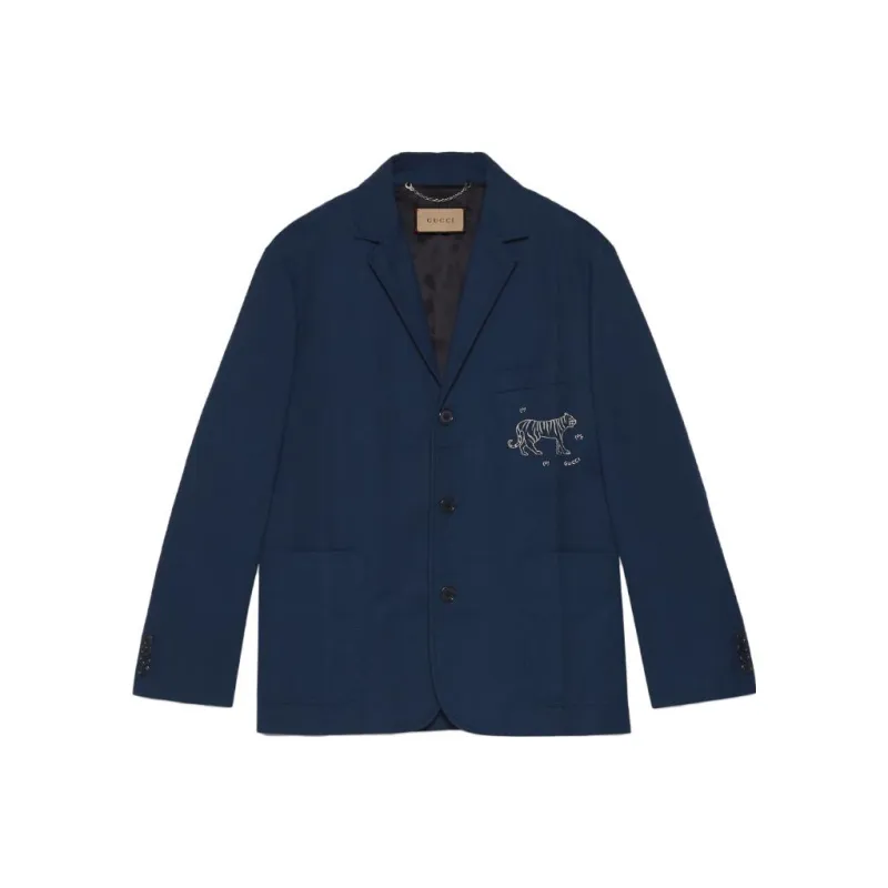 GUCCI SS24 Business Suits Coats Men's Blue-0