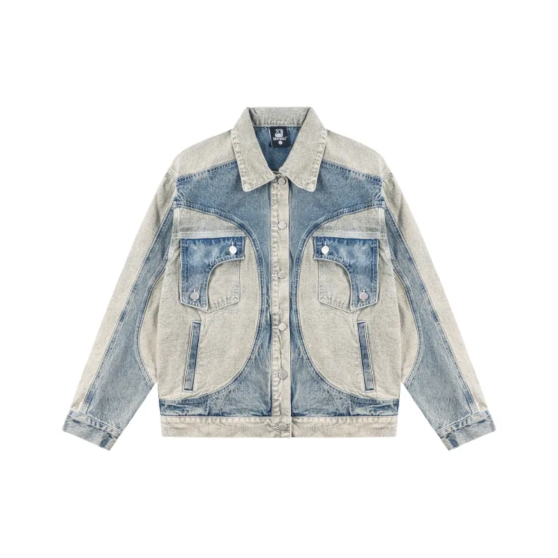 XINYINSU Denim Jacket Unisex Blue-0