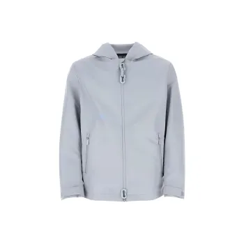 OFF WHITE Quote Zip Up Hooded Windbreaker