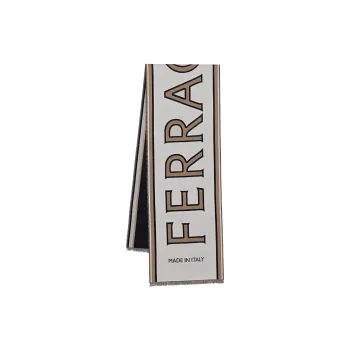 Ferragamo Logo Intarsia knit Wool Scarf