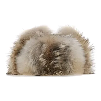 PRADA Nylon Fur Trapper Hats Women's Light Brown