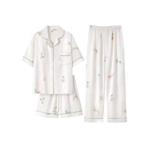 XIAFENYAN Pajama Set Women's Apricot