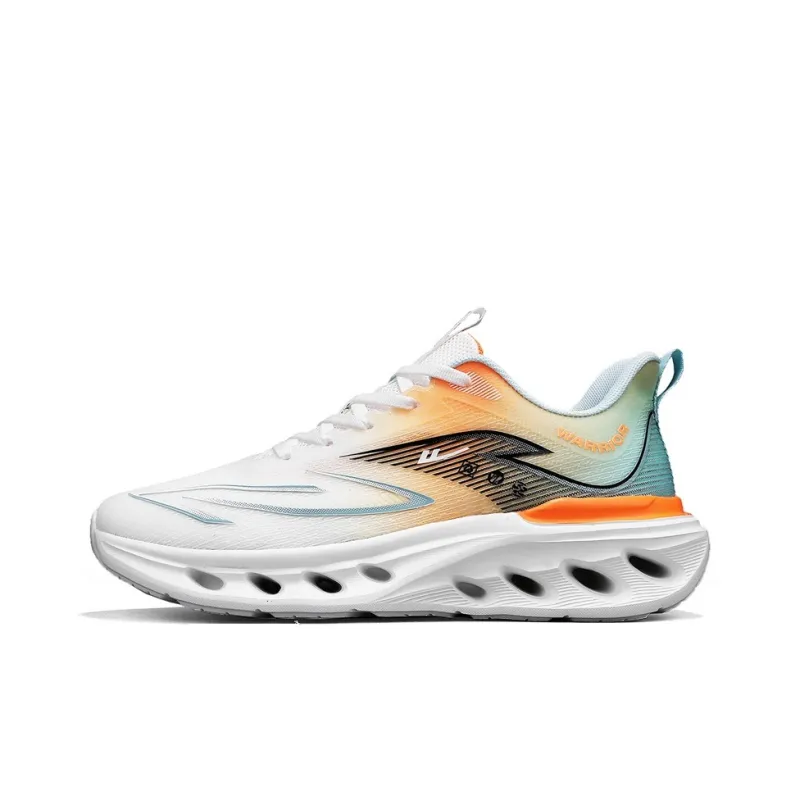 WARRIOR Running Shoes Men Low Top White Blue/White Orange/Black Blue-7