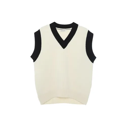Fax Copy Express Loose Fit Vest Unisex Ecru
