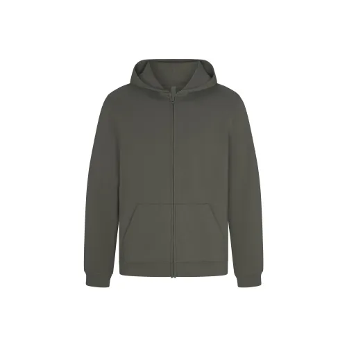 SKIMS SS25 JERSEY LOUNGE MENS ZIP UP HOODIE Sweatshirt Men's BASIL/Basil Green