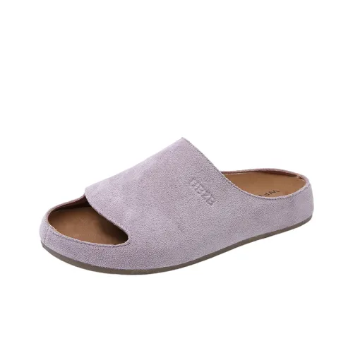 AMICNIEGD Rubber Sole Cut Out Slip Resistant Abrasion Resistant Slide Slippers Women's