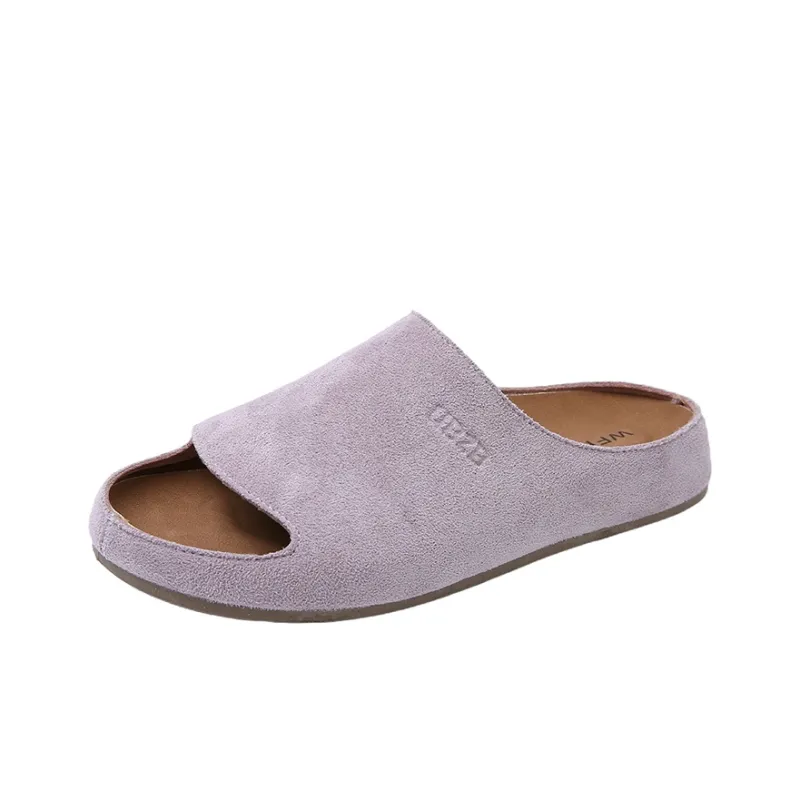 AMICNIEGD Rubber Sole Cut Out Slip Resistant Abrasion Resistant Slide Slippers Women's-18