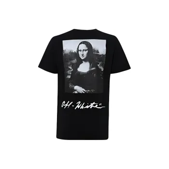 OFF WHITE Slim Fit Monalisa Graphic Print T Shirt