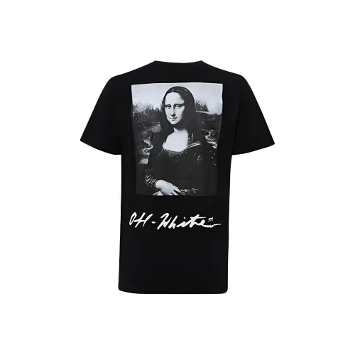 OFF WHITE Slim Fit Monalisa Graphic Print T Shirt