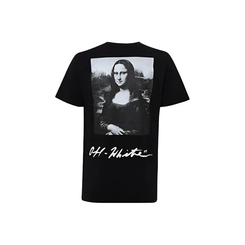 OFF WHITE Slim Fit Monalisa Graphic Print T Shirt-0