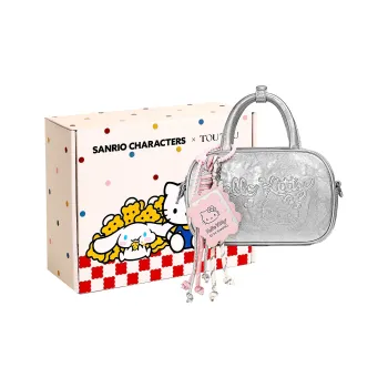 TOUTOU Hello Kitty Collaboration Hello Kitty Synthetic Leather Shoulder Bag Regular Women's Silver/Pink