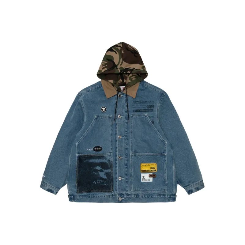 Aape FW22 Denim Jacket Men's Blue-0