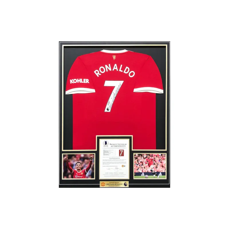 Huayitaojin Manchester United Jersey Includes Beckett BAS Certificate Of Authenticity, With Framing, 115x91cm Unisex-2