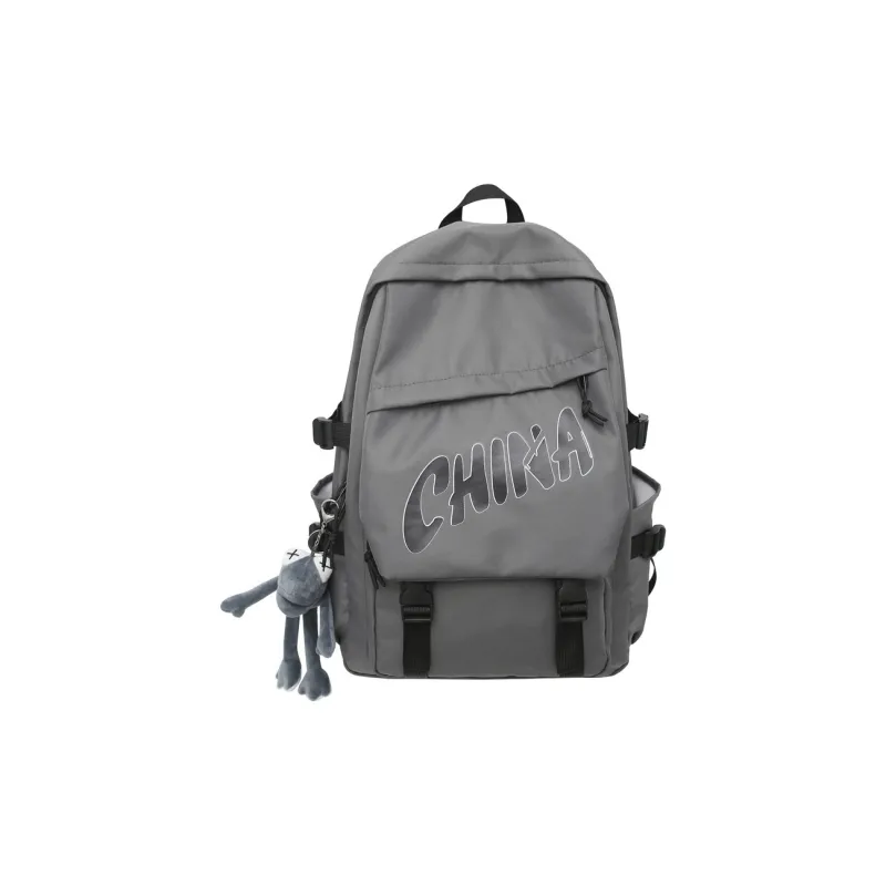 OUZIHUANG Nylon Backpack Unisex Black/Blue/Gray/Red/White-10