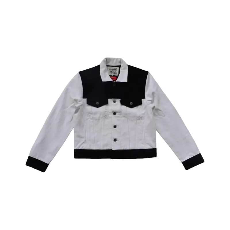 Levis Denim Jackets Men Black White-0