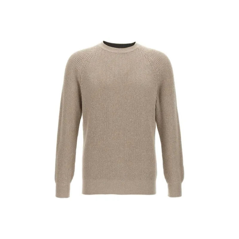 Brunello Cucinelli Crewneck Ribbed Knit Jumper-0