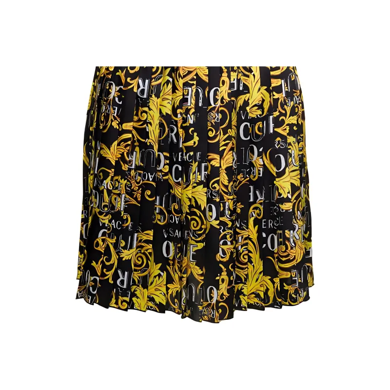 VERSACE JEANS COUTURE Logo Print Pleated Skirt-5