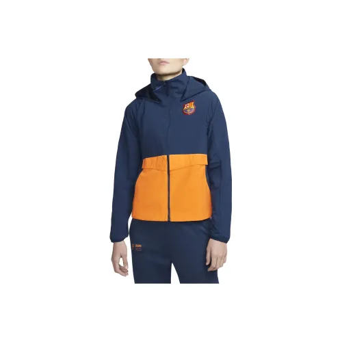 nike Green Fc Barcelona Awf Women's Soccer Jacket