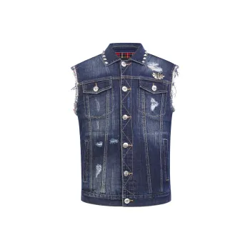BOINIGAN VANITA Vest Unisex Denim Blue