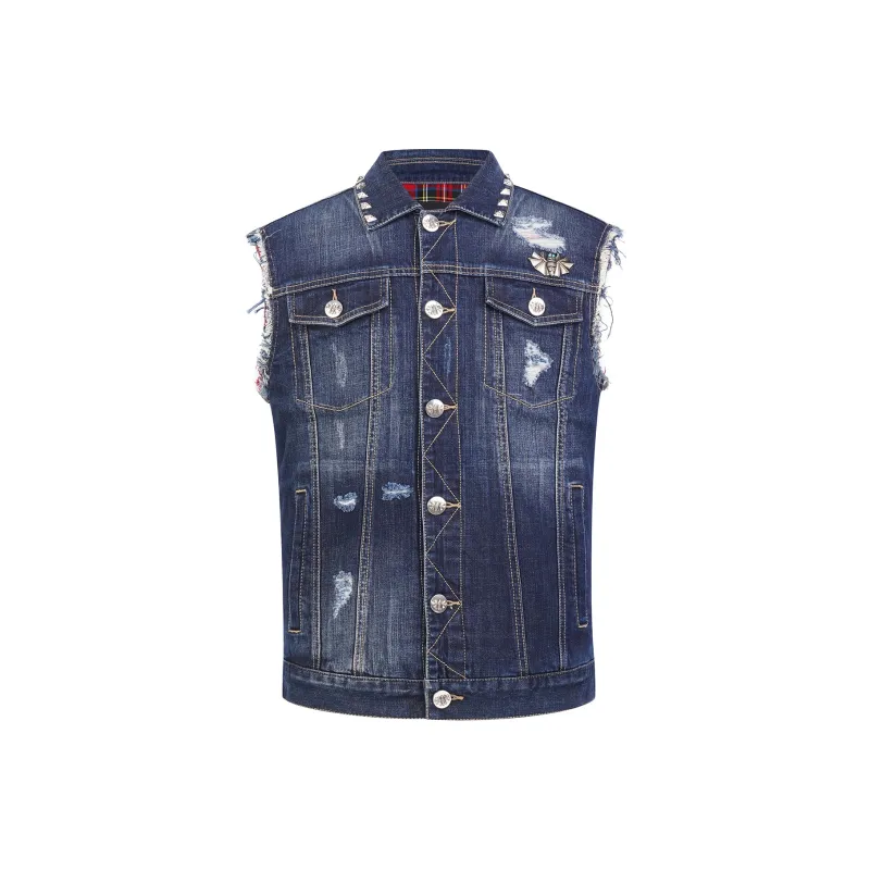 BOINIGAN VANITA Vest Unisex Denim Blue-0