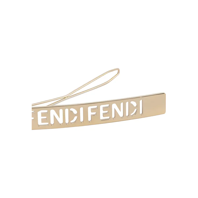 FENDI Brass Hair Clips Women's Gold-2