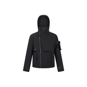 WESMART Windbreaker Jackets Unisex Black