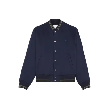 Maison Kitsune Fox Head Patch Bomber Jacket
