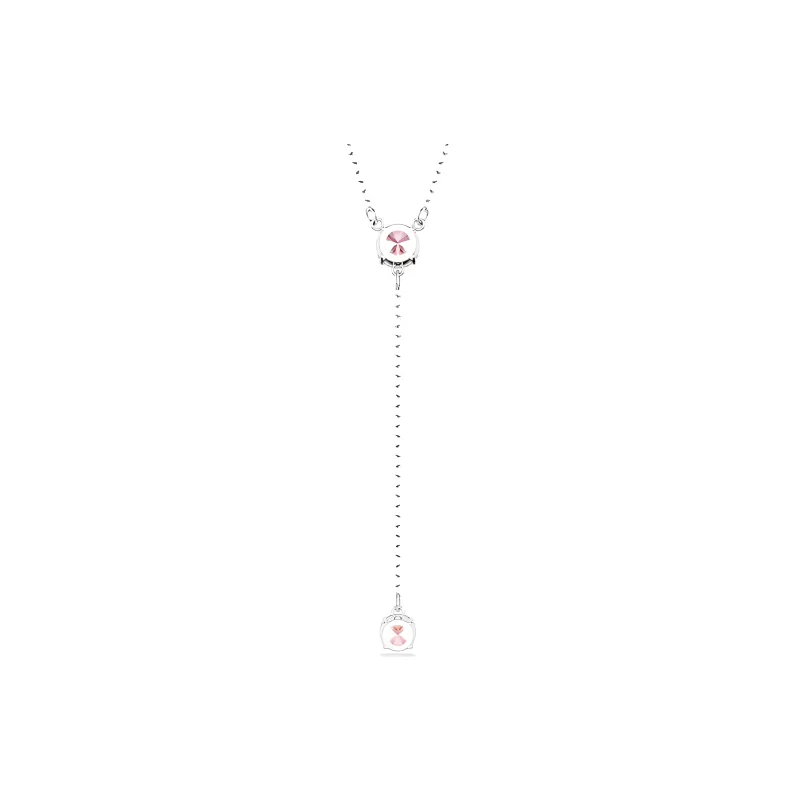 Swarovski Attract Crystal, Rhodium Plated Necklaces Women's Pink-1