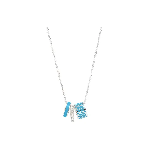 COACH Metal Multi Wrap Necklace Women's Turquoise