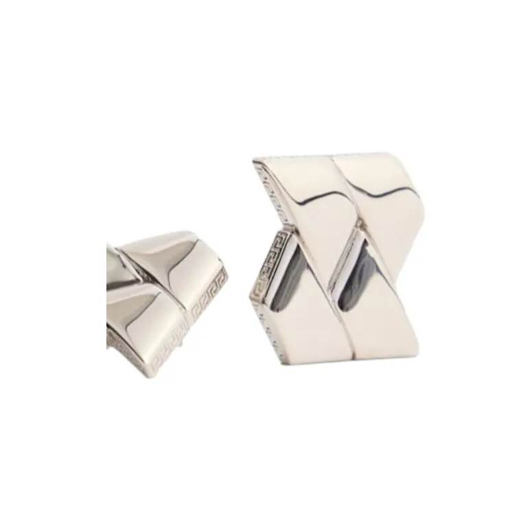 FANSIZHE Metal Earrings Unisex Silver-2