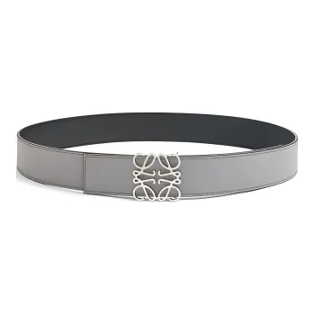LOEWE Leather Belts Men's Gray Width  4cm