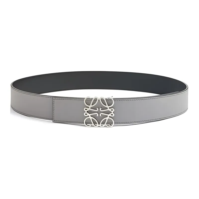 LOEWE Leather Belts Men's Gray Width  4cm-0