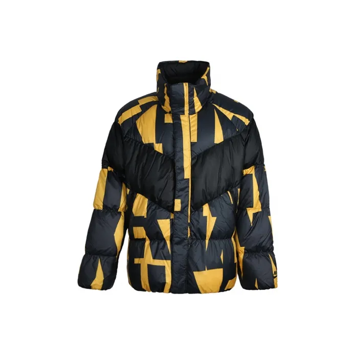 Nike Down Jackets Men Yellow Black Multicolor-0