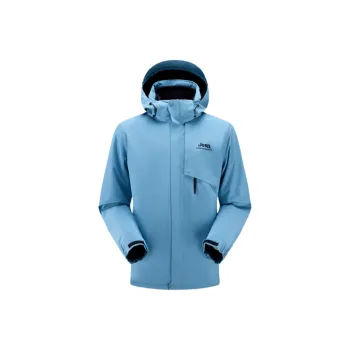 Jeep Heavy Washed Waterproof And Windproof Hard Shell Windbreaker Jacket Unisex Windward Blue Fall And Winter
