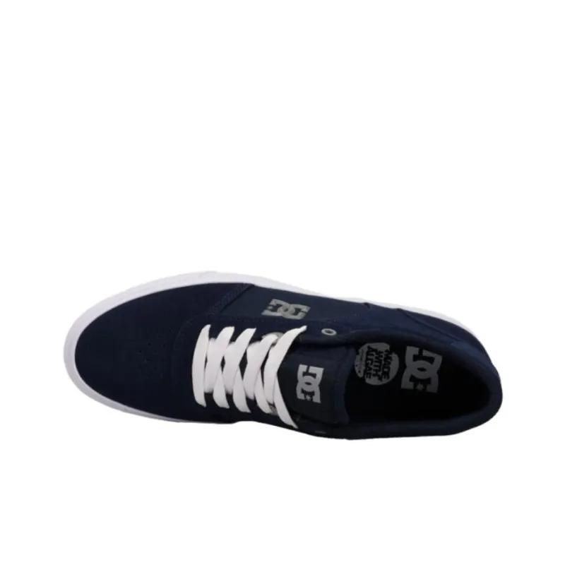 DC Shoes Teknic Low Top Skateboard Shoes Men's Dark Blue-3
