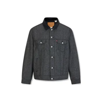 Levis Denim Jackets Men Dark Gray